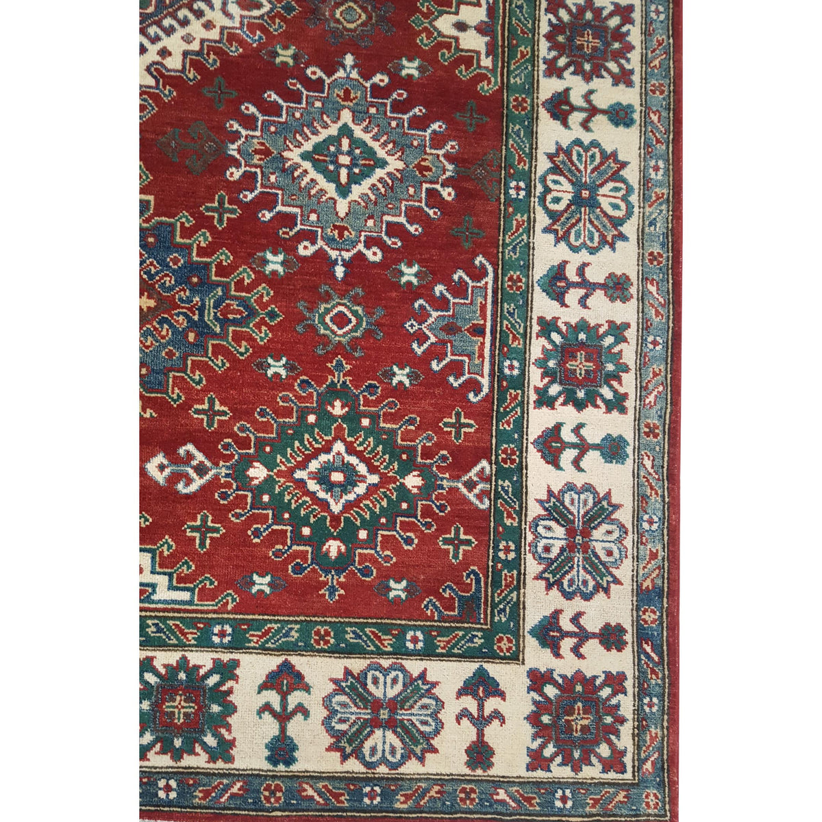 Pacific Kazak 41846 Red Ivory Traditional Hand Knotted Rug