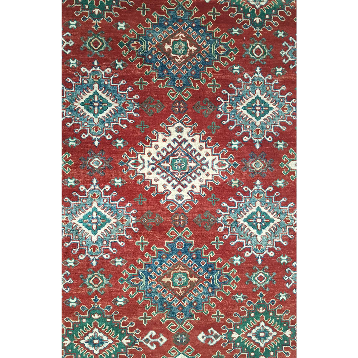 Pacific Kazak 41846 Red Ivory Traditional Hand Knotted Rug