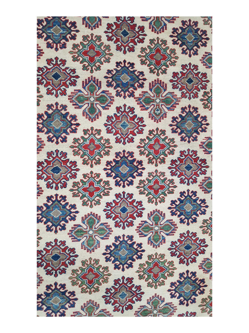 Pacific Kazak 41852 Ivory Red Traditional Hand Knotted Rug