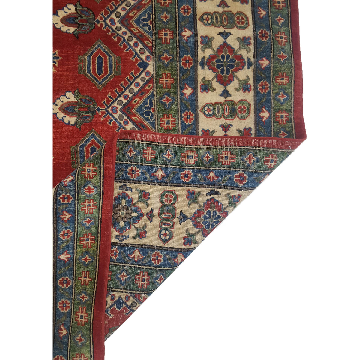Pacific Kazak 41861 Red Multi Traditional Hand Knotted Rug