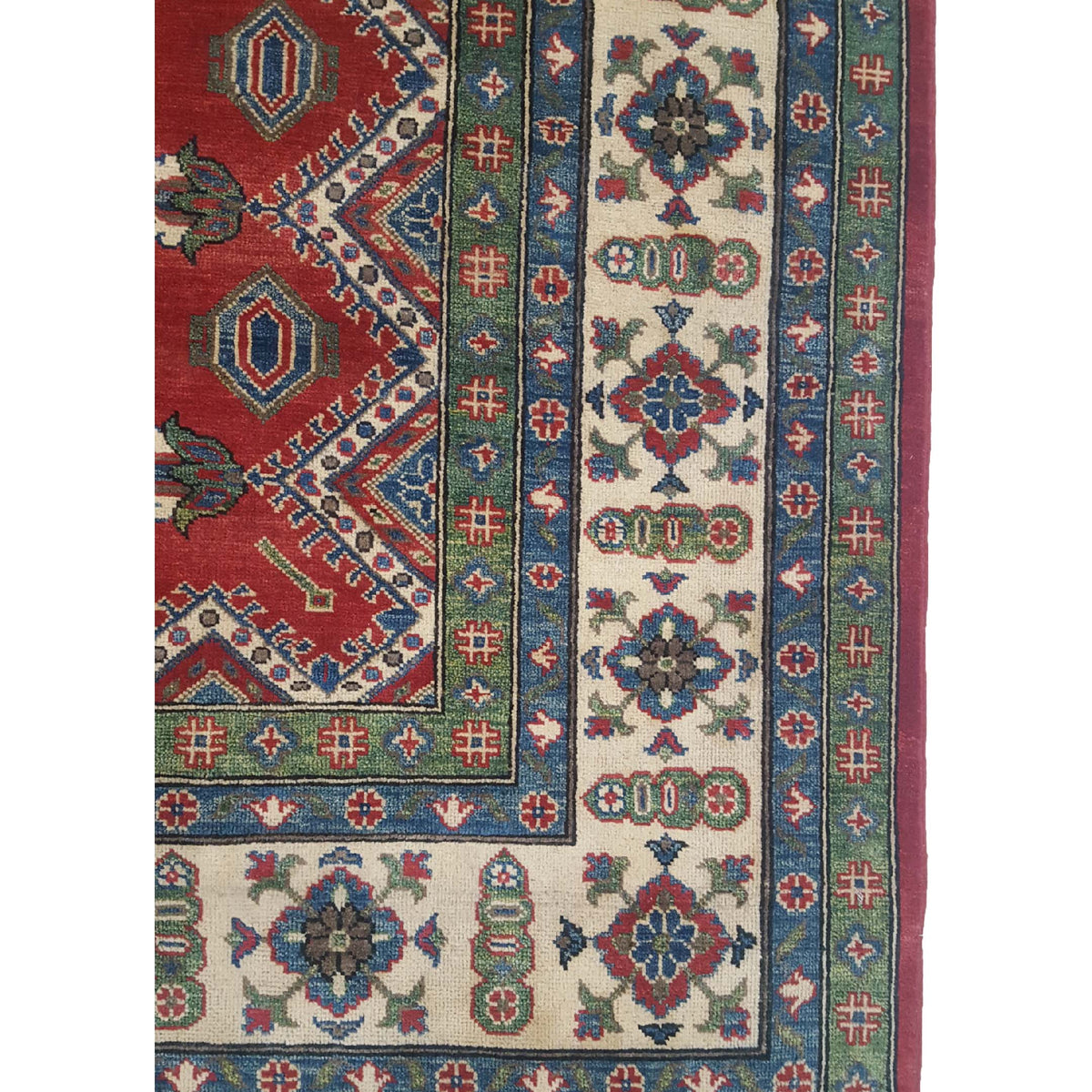 Pacific Kazak 41861 Red Multi Traditional Hand Knotted Rug