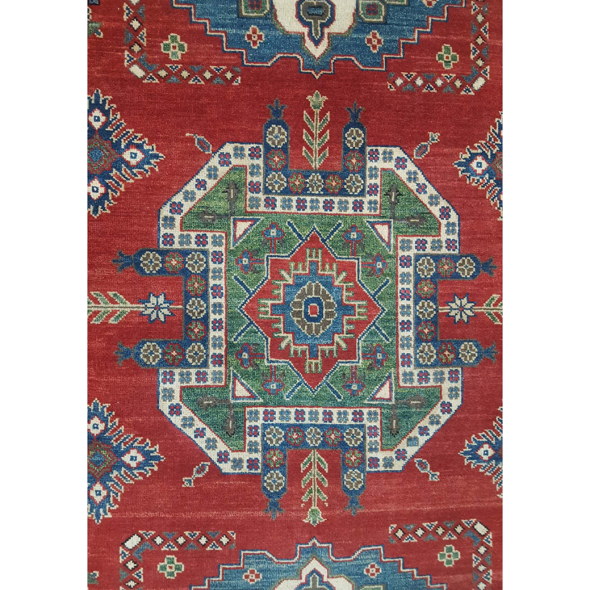 Pacific Kazak 41861 Red Multi Traditional Hand Knotted Rug