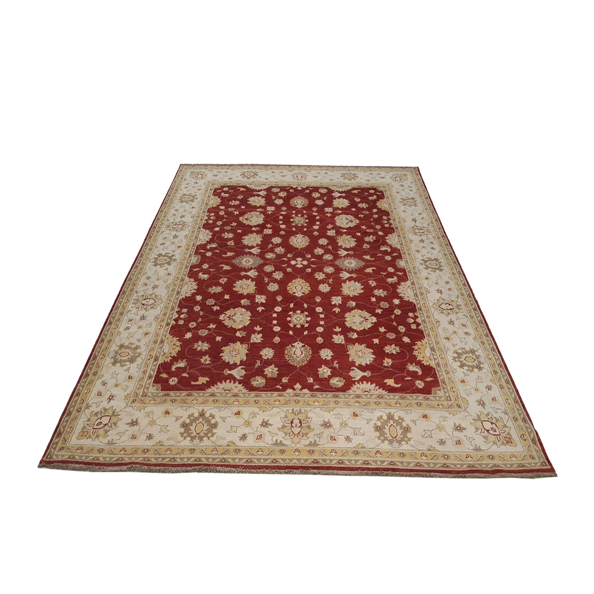 Pacific Ziegler 41884 Red Ivory Transitional Hand Knotted Rug