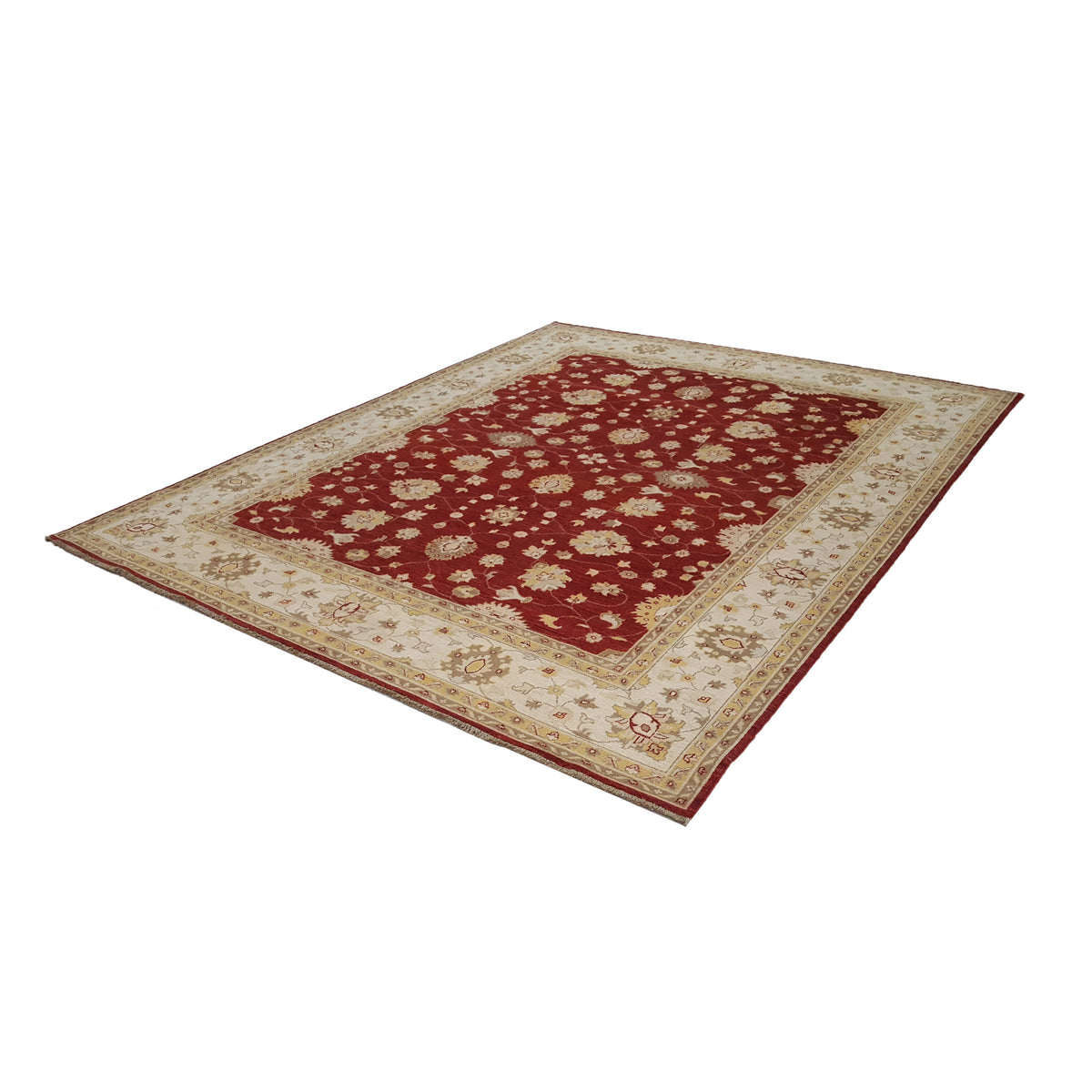 Pacific Ziegler 41884 Red Ivory Transitional Hand Knotted Rug