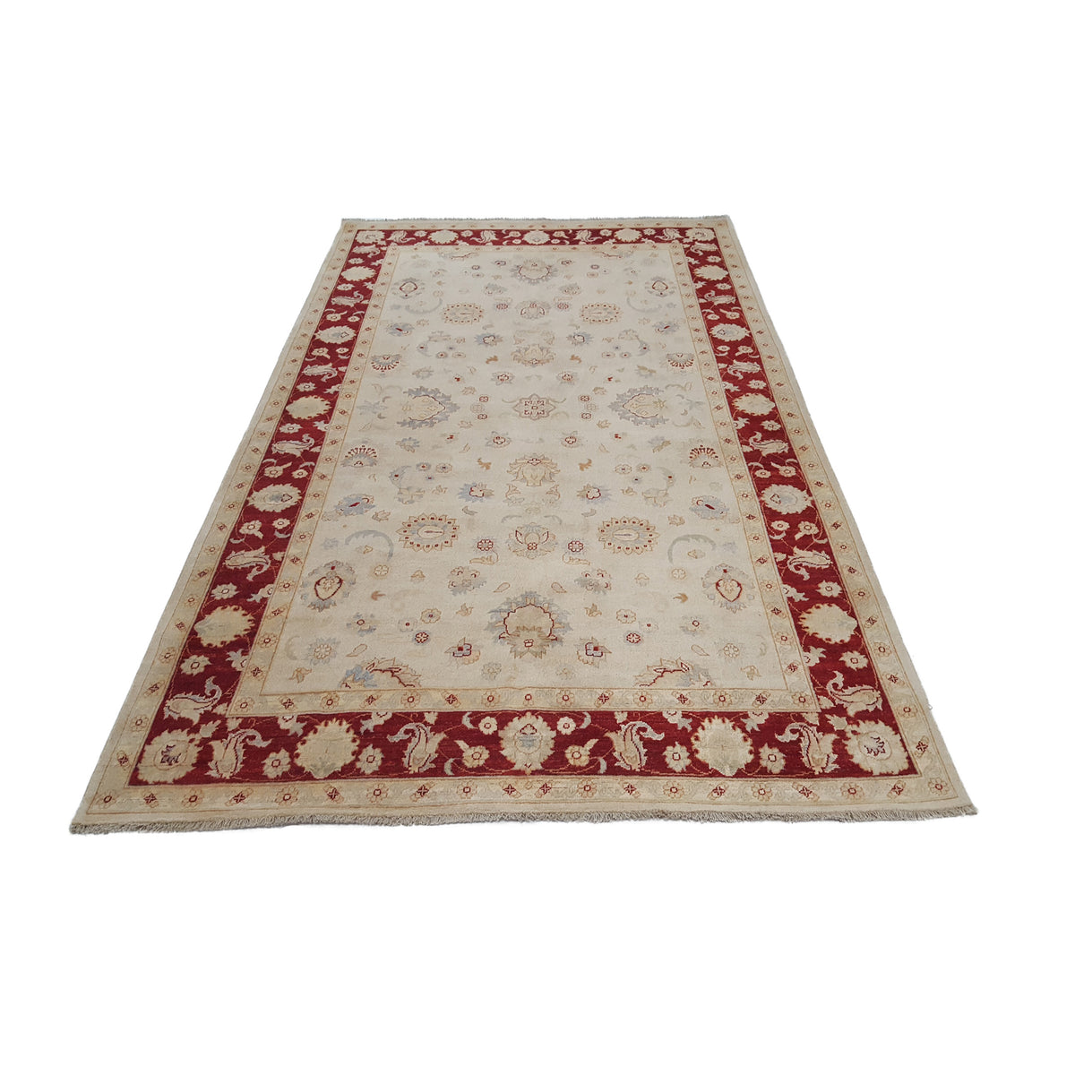 Pacific Ziegler 41887 Ivory Rust Transitional Hand Knotted Rug