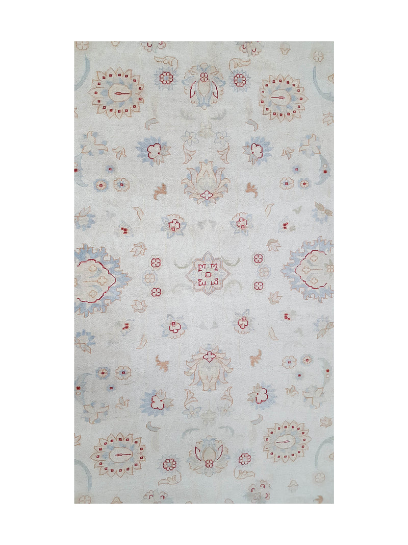 Pacific Ziegler 41887 Ivory Rust Transitional Hand Knotted Rug