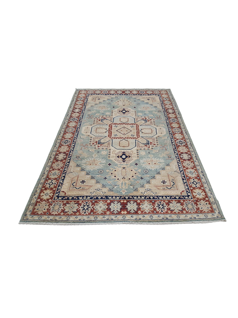 Pacific Ziegler 41888 Jade Blue Rust Transitional Hand Knotted Rug