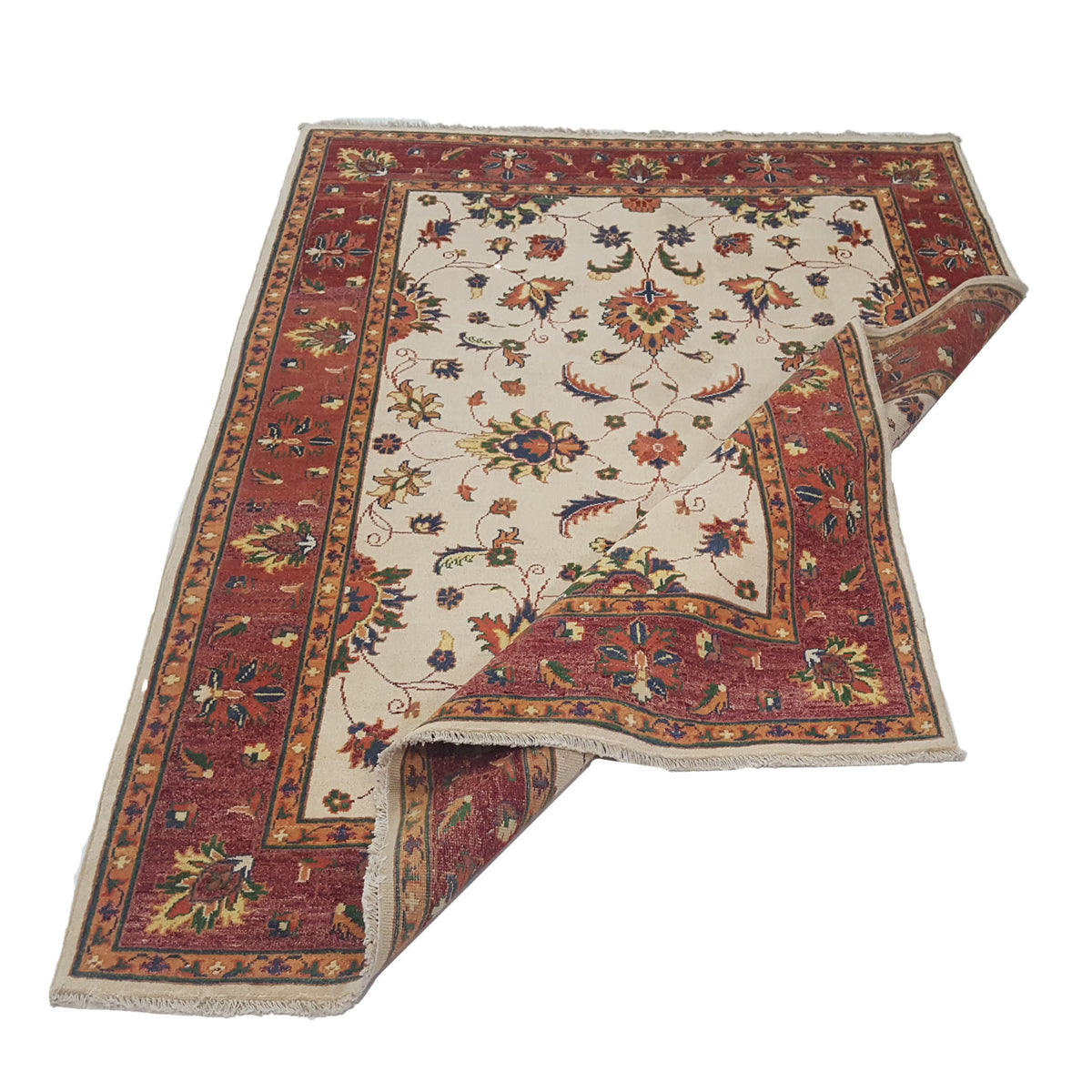 Pacific Ziegler 41890 Ivory Rust Transitional Hand Knotted Rug