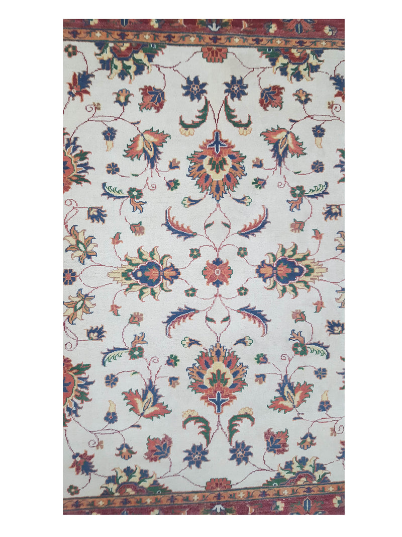 Pacific Ziegler 41890 Ivory Rust Transitional Hand Knotted Rug