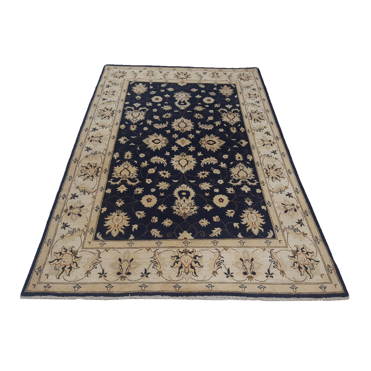 Pacific Ziegler 41892 Navy Ivory Transitional Hand Knotted Rug