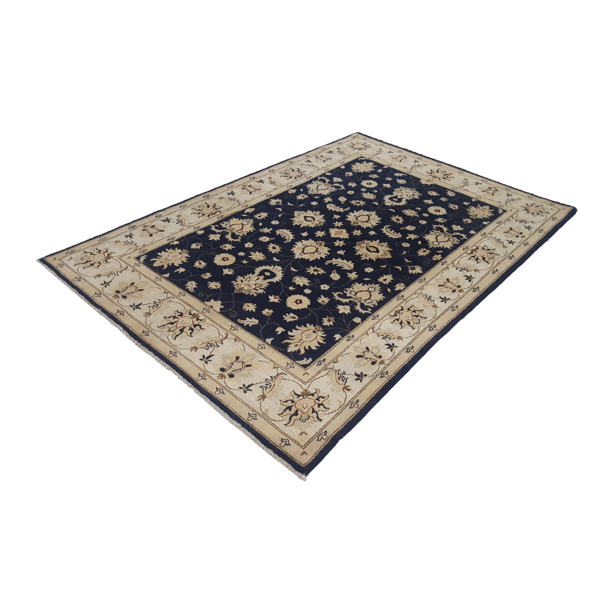 Pacific Ziegler 41892 Navy Ivory Transitional Hand Knotted Rug