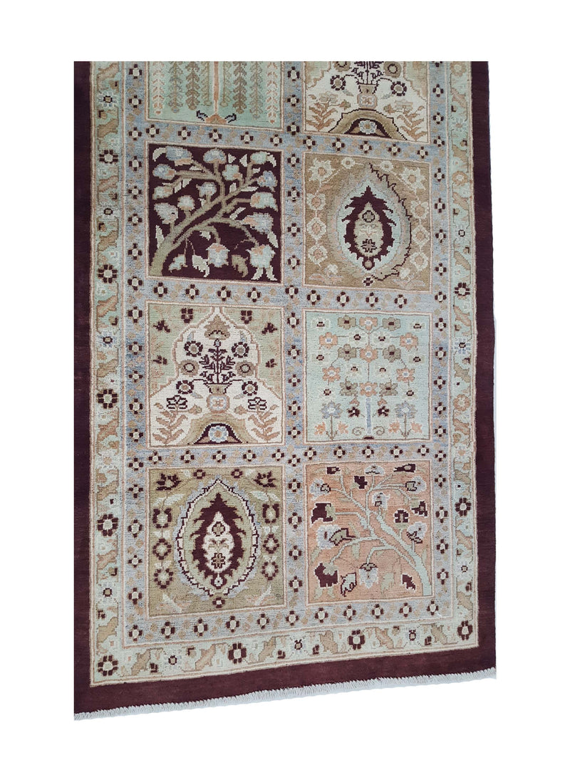 Pacific Ziegler 41894 Brown Beige Transitional Hand Knotted Rug