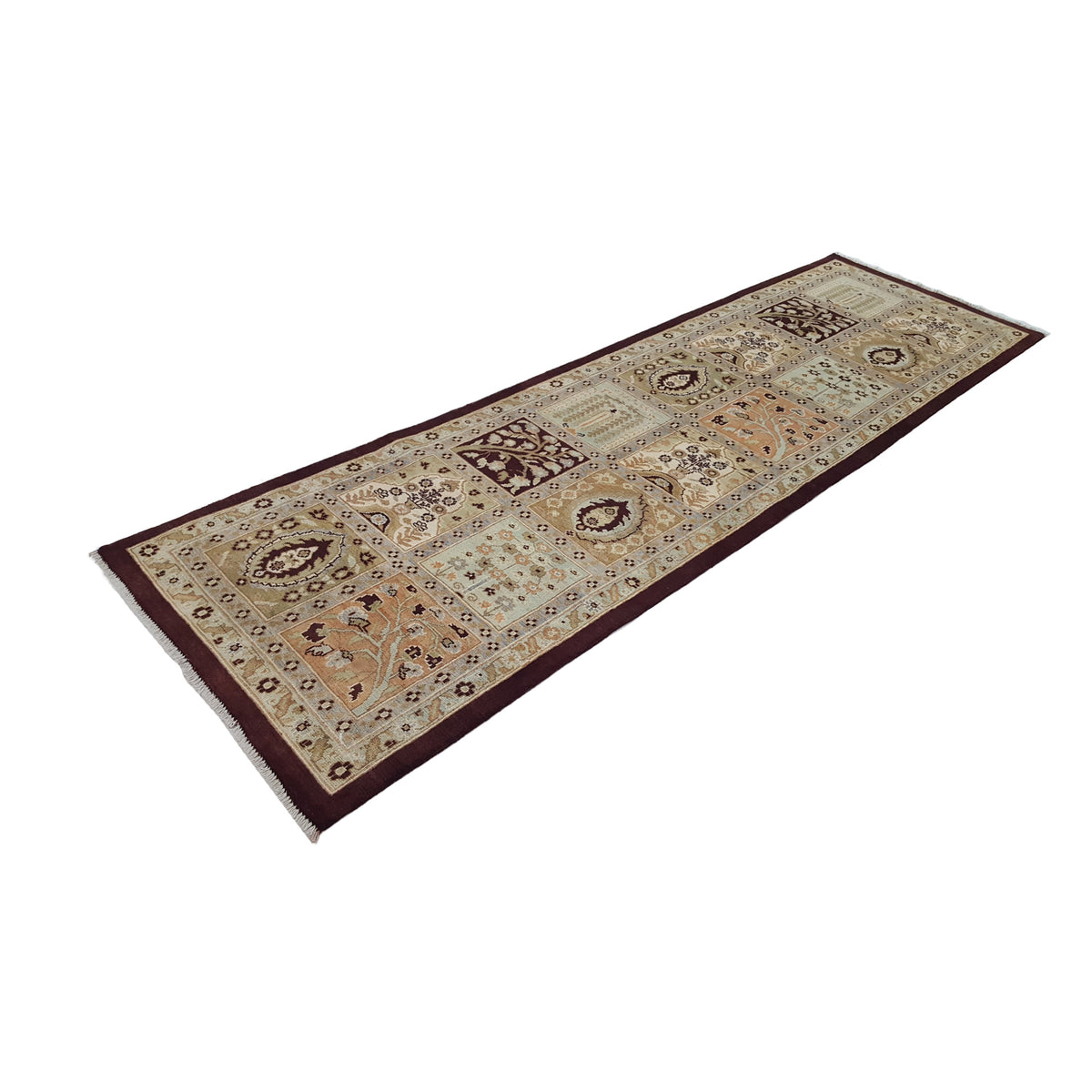 Pacific Ziegler 41894 Brown Beige Transitional Hand Knotted Rug