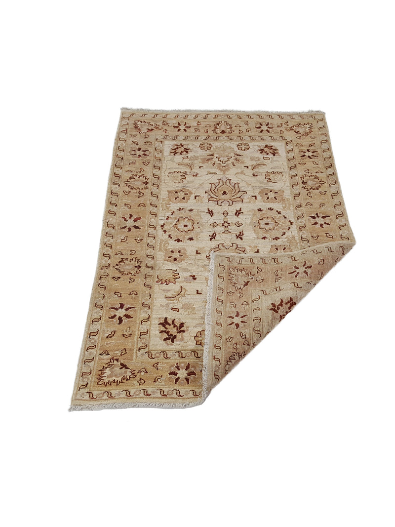 Pacific Ziegler 41895 Ivory Beige Transitional Hand Knotted Rug