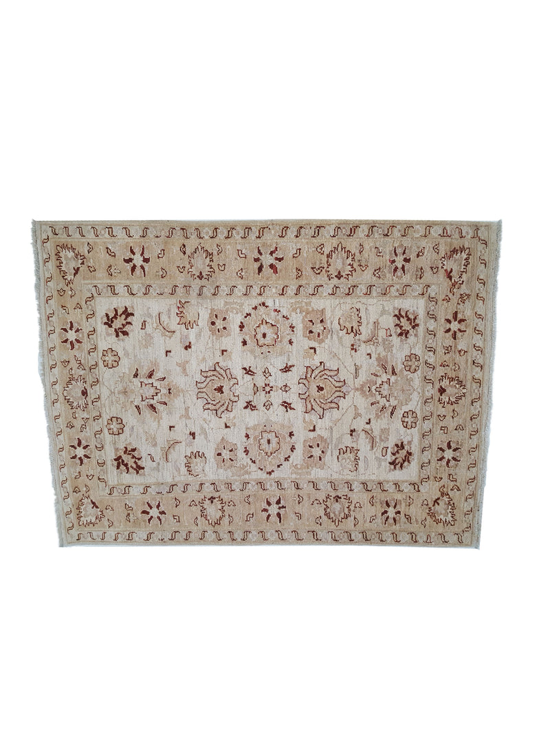 Pacific Ziegler 41895 Ivory Beige Transitional Hand Knotted Rug