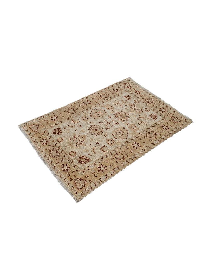 Pacific Ziegler 41895 Ivory Beige Transitional Hand Knotted Rug
