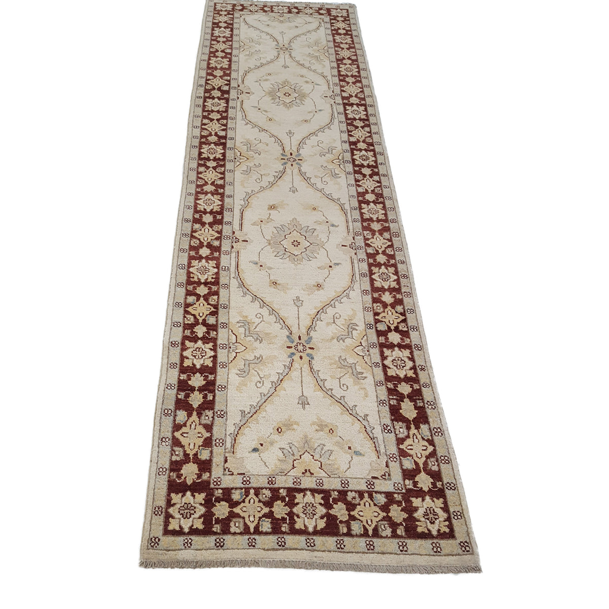Pacific Ziegler 41897 Ivory Brown Transitional Hand Knotted Rug