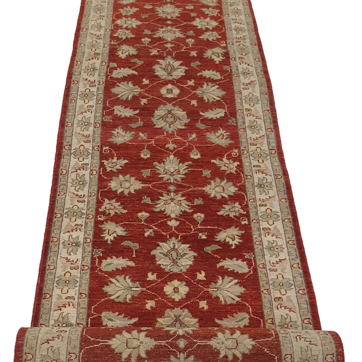 Pacific Ziegler 41899 Rust Ivory Transitional Hand Knotted Rug