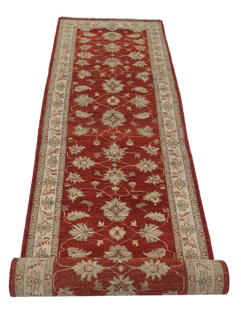 Pacific Ziegler 41899 Rust Ivory Transitional Hand Knotted Rug