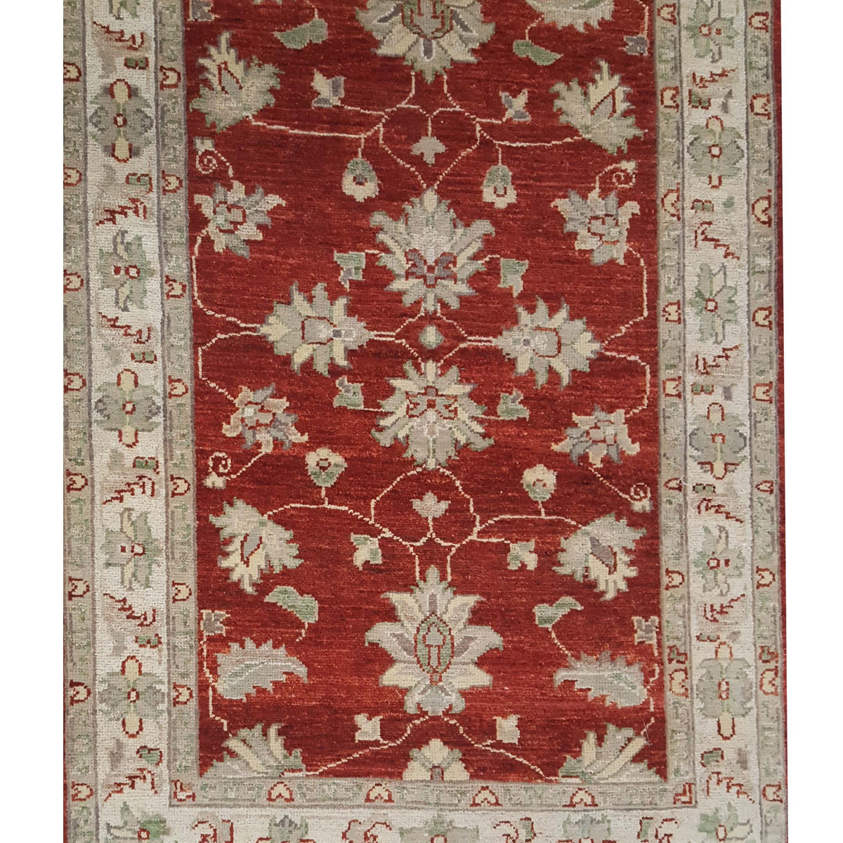 Pacific Ziegler 41899 Rust Ivory Transitional Hand Knotted Rug