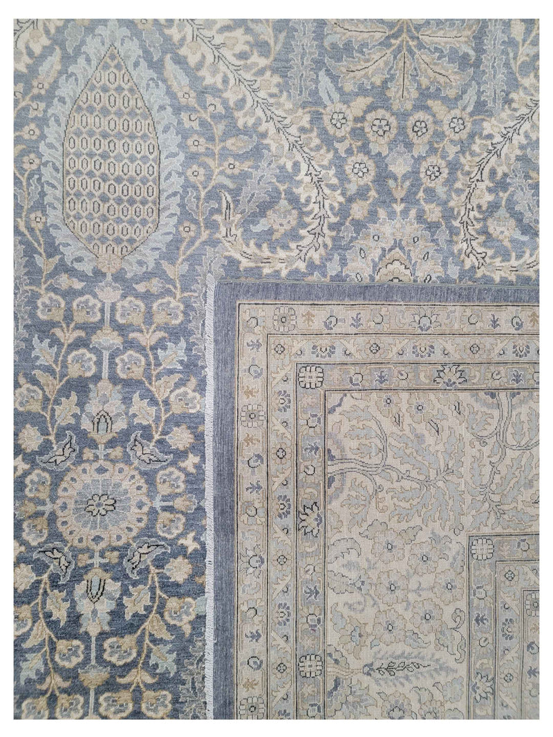 Pacific Ziegler 41906 Grey Lt.Grey Transitional Hand Knotted Rug