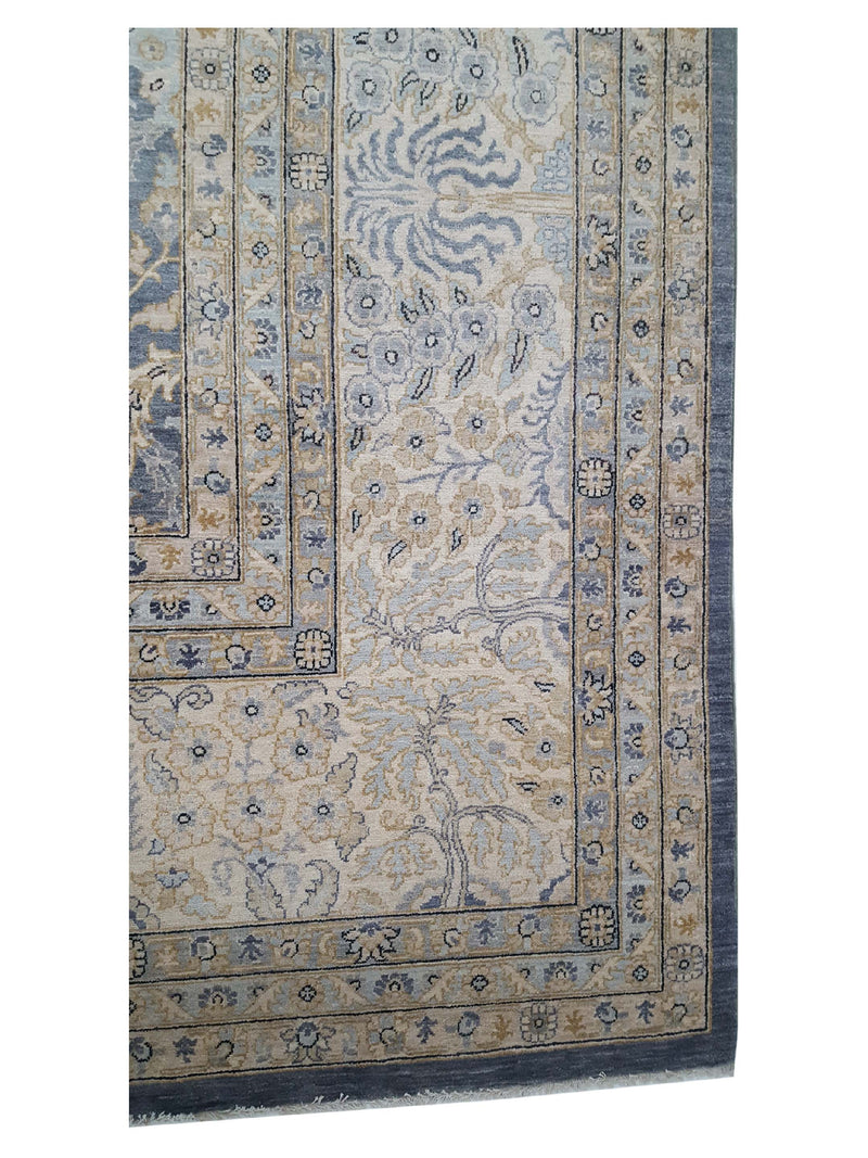 Pacific Ziegler 41906 Grey Lt.Grey Transitional Hand Knotted Rug