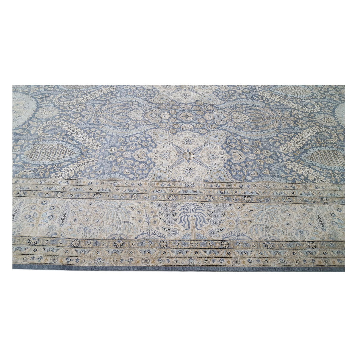 Pacific Ziegler 41906 Grey Lt.Grey Transitional Hand Knotted Rug