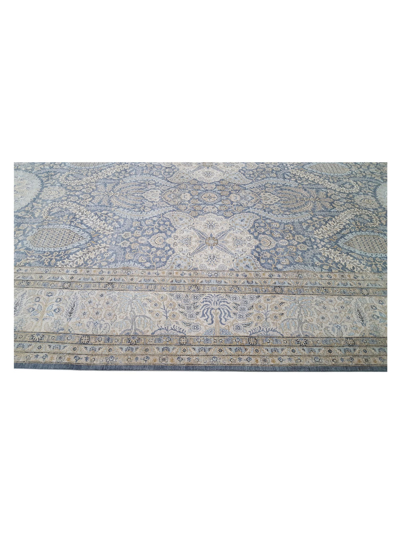 Pacific Ziegler 41906 Grey Lt.Grey Transitional Hand Knotted Rug