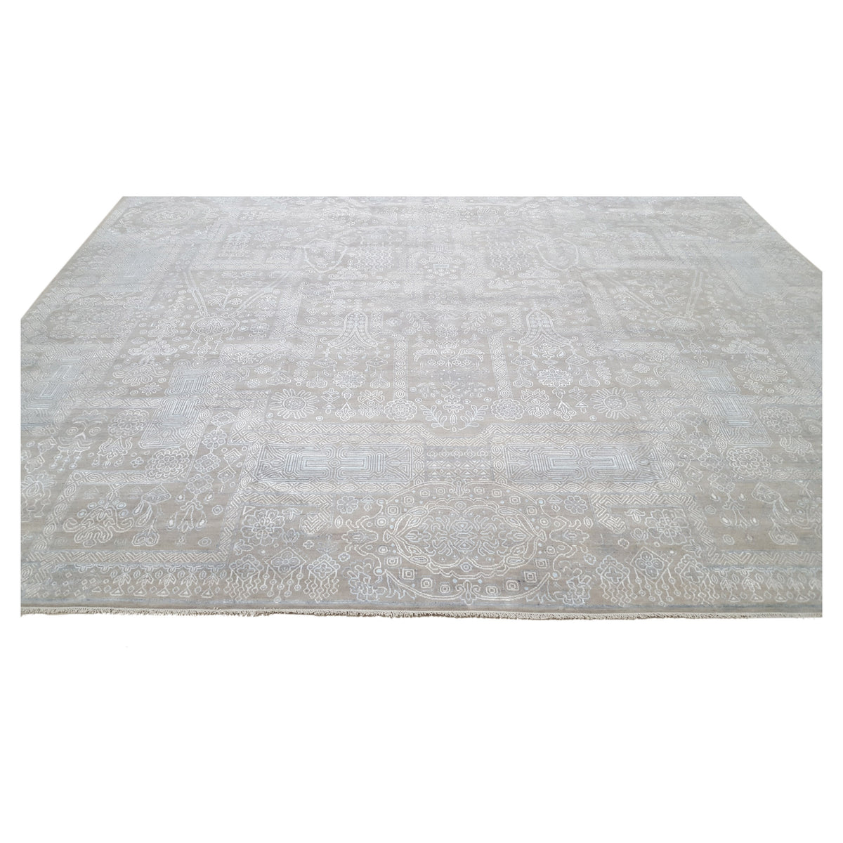 Pacific Jewel 41907 Grey Blue Transitional Hand Knotted Rug