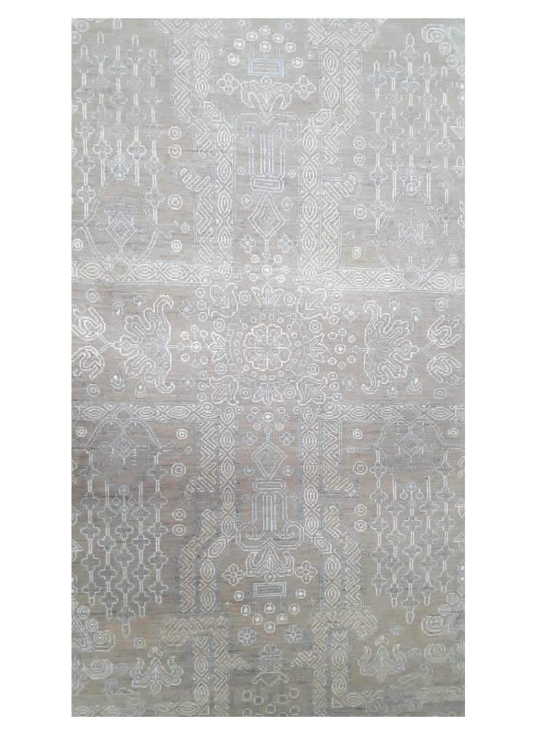 Pacific Jewel 41907 Grey Blue Transitional Hand Knotted Rug