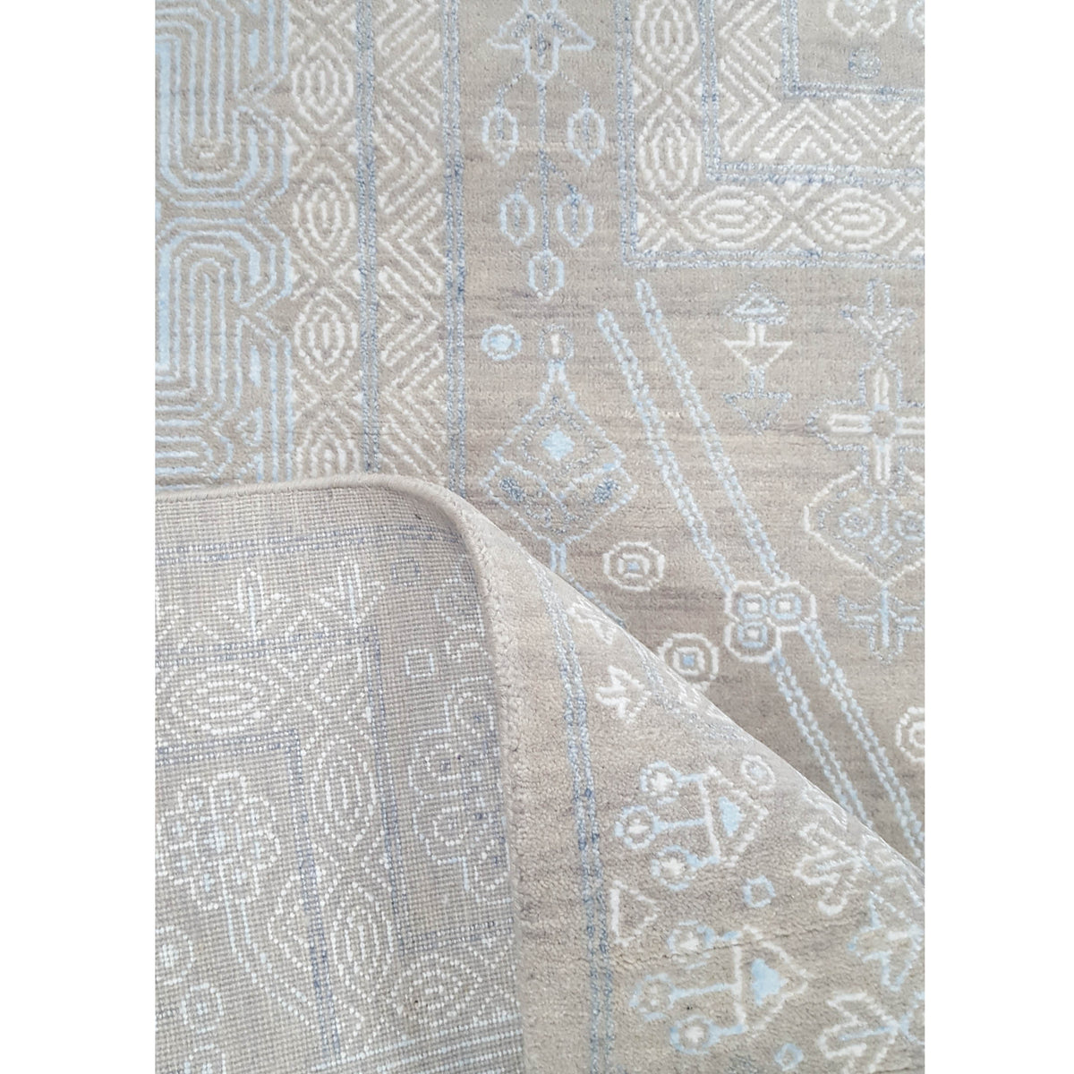 Pacific Jewel 41907 Grey Blue Transitional Hand Knotted Rug