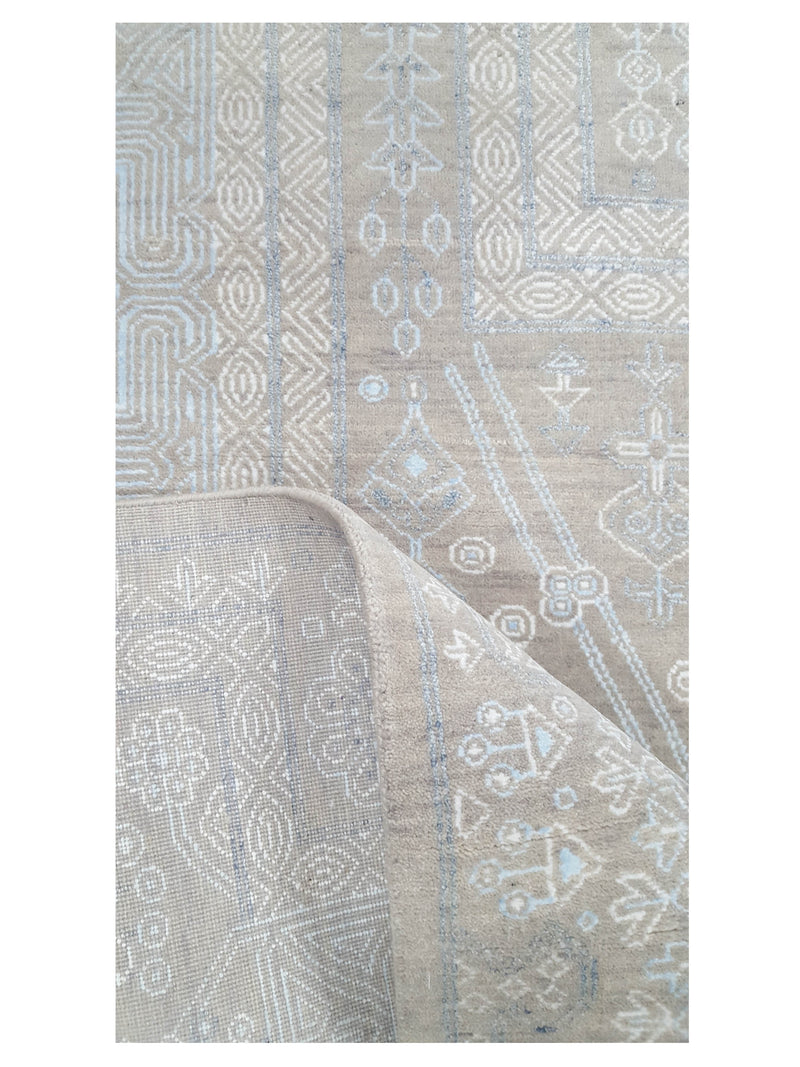 Pacific Jewel 41907 Grey Blue Transitional Hand Knotted Rug