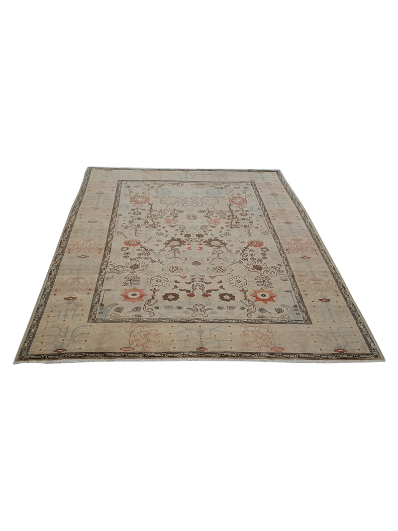 Pacific Ziegler 41916 Ivory Ivory Transitional Hand Knotted Rug