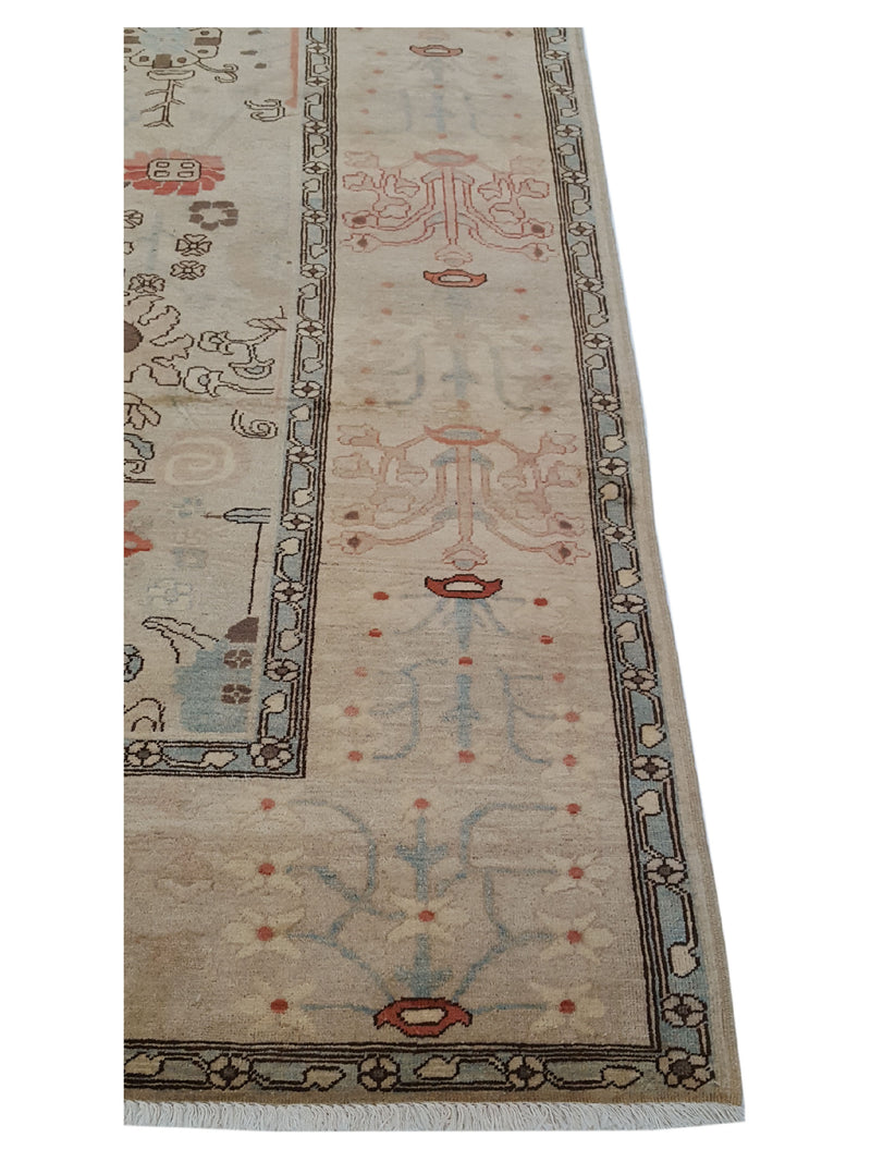 Pacific Ziegler 41916 Ivory Ivory Transitional Hand Knotted Rug