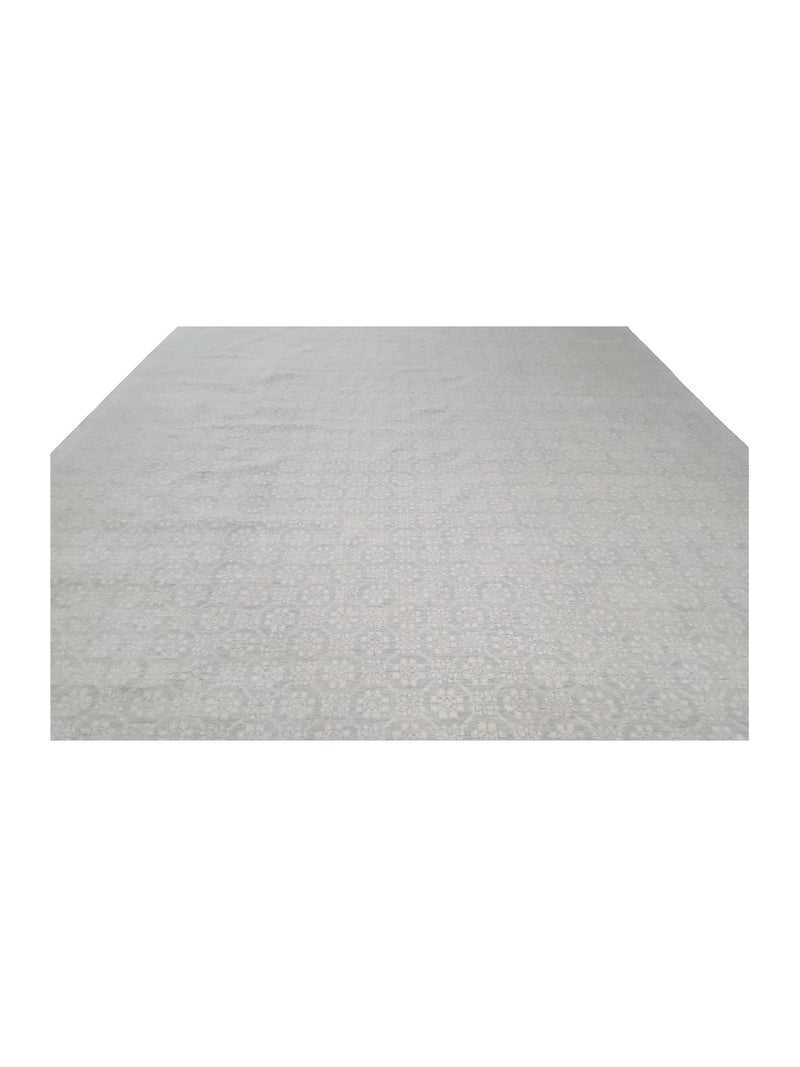 Pacific Khotan 41918 Lt.Grey Blue Grey Transitional Hand Knotted Rug