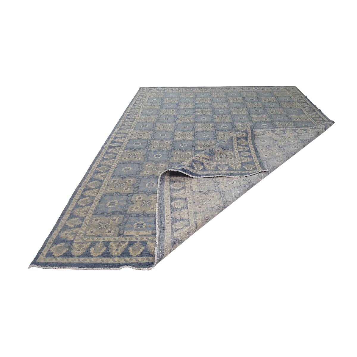 Pacific Khotan 41924 Blue Blue Grey Transitional Hand Knotted Rug