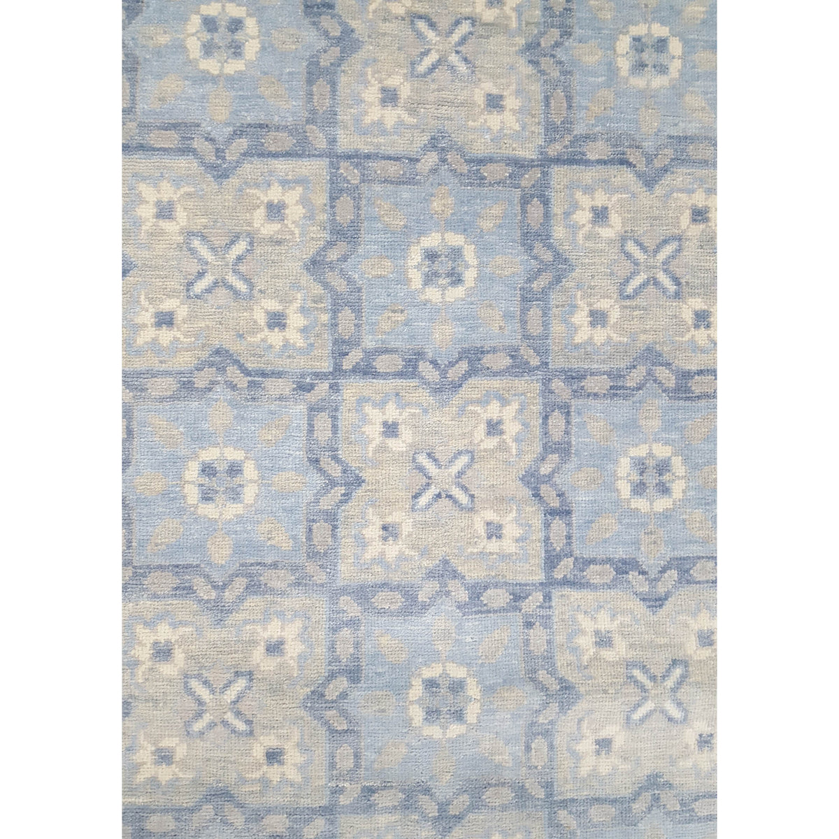 Pacific Khotan 41924 Blue Blue Grey Transitional Hand Knotted Rug