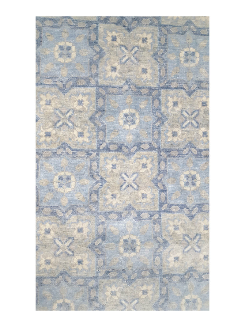 Pacific Khotan 41924 Blue Blue Grey Transitional Hand Knotted Rug