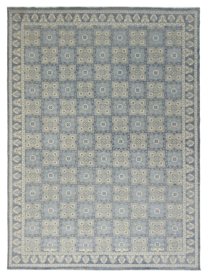 Pacific Khotan 41924 Blue Blue Grey Transitional Hand Knotted Rug