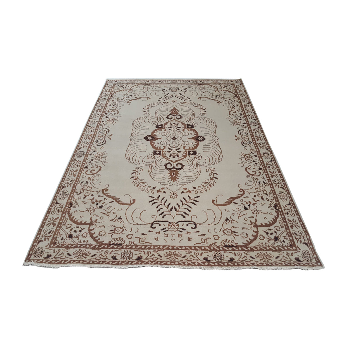 Pacific Khotan 41940 Cream Cream Transitional Hand Knotted Rug