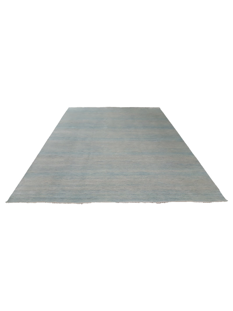 Pacific Touch 41980 Aqua Blue Grey Modern Hand Knotted Rug