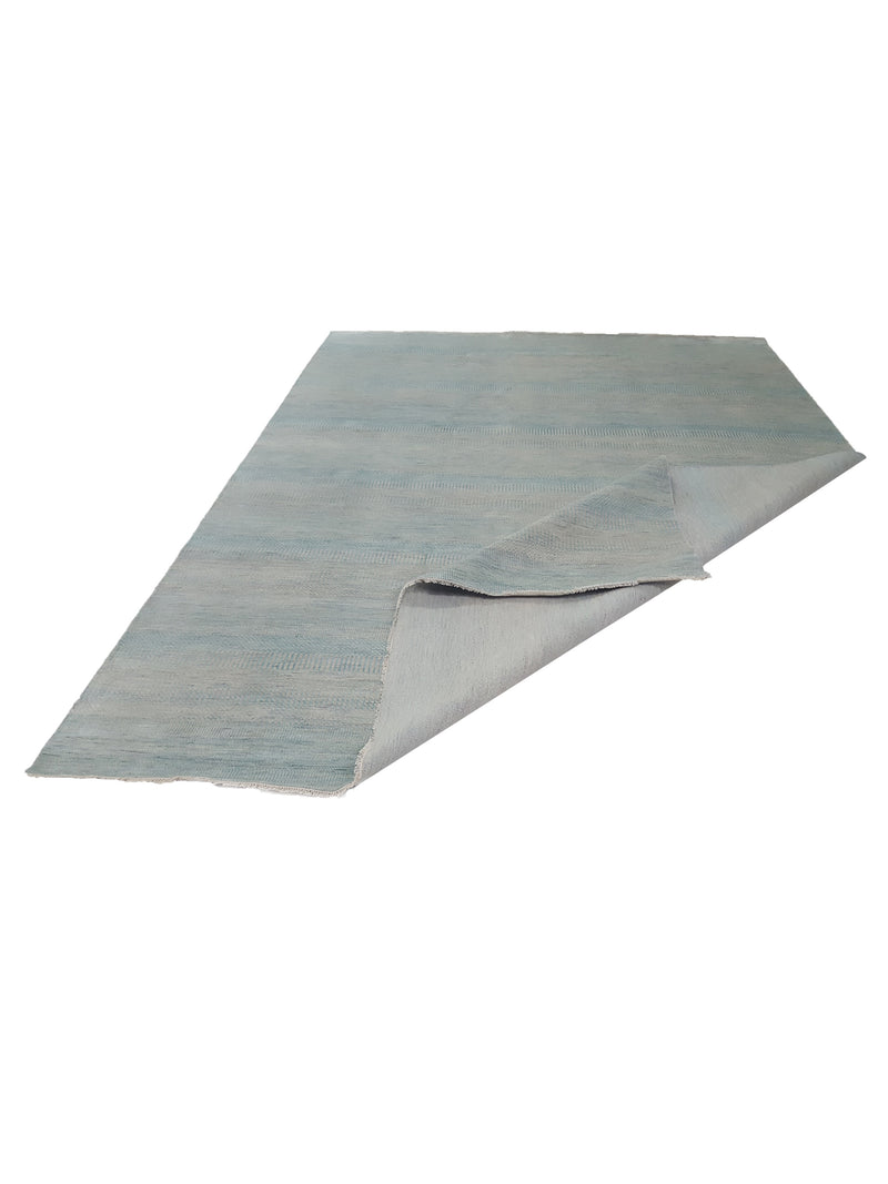 Pacific Touch 41980 Aqua Blue Grey Modern Hand Knotted Rug