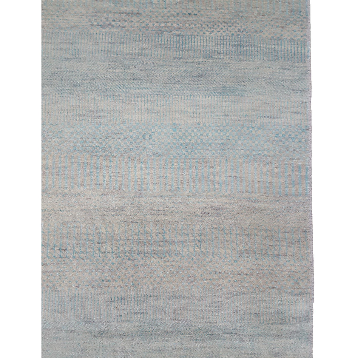 Pacific Touch 41980 Aqua Blue Grey Modern Hand Knotted Rug