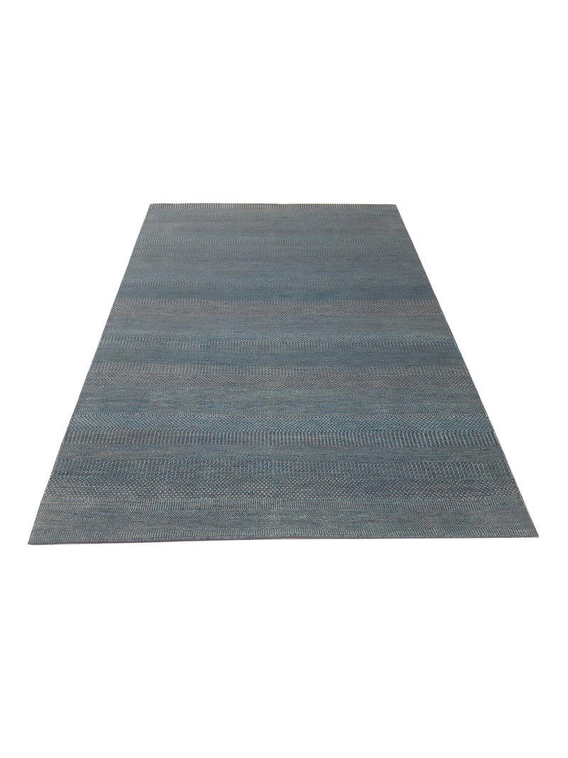 Pacific Touch 42006 Aqua Grey Modern Hand Knotted Rug