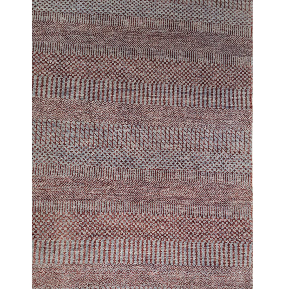 Pacific Touch 42011 Grey Rust Modern Hand Knotted Rug