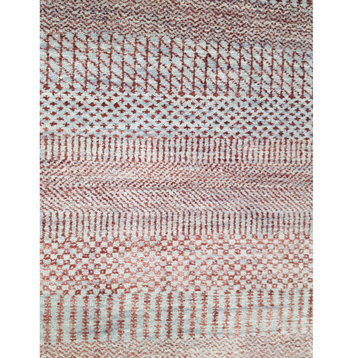 Pacific Touch 42011 Grey Rust Modern Hand Knotted Rug