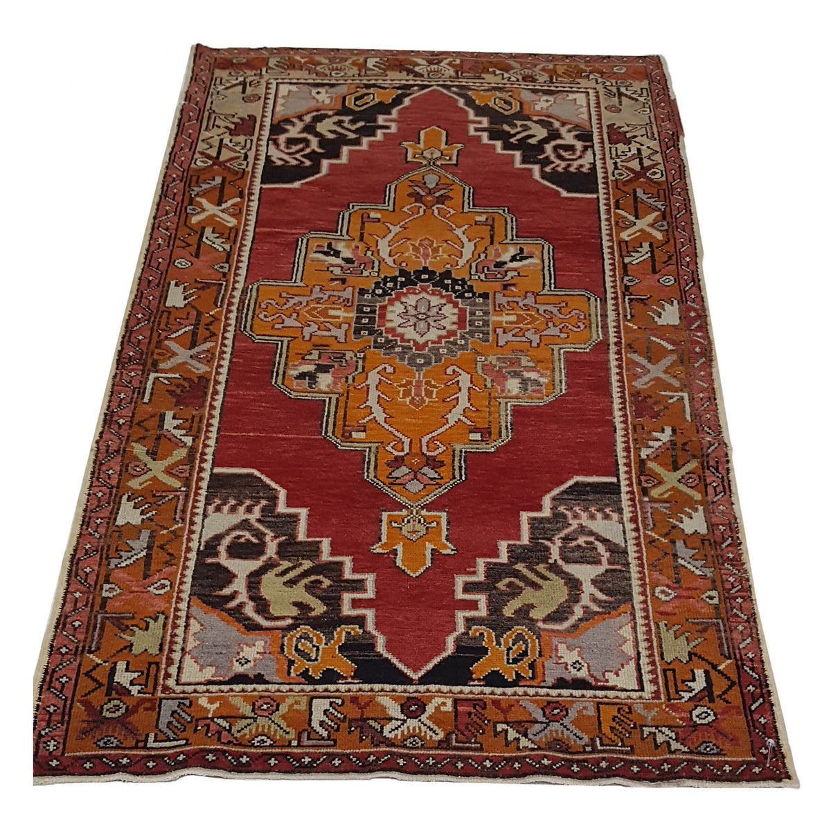 Pacific Anatolian 42013 Orange Yellow Traditional Hand Knotted Rug