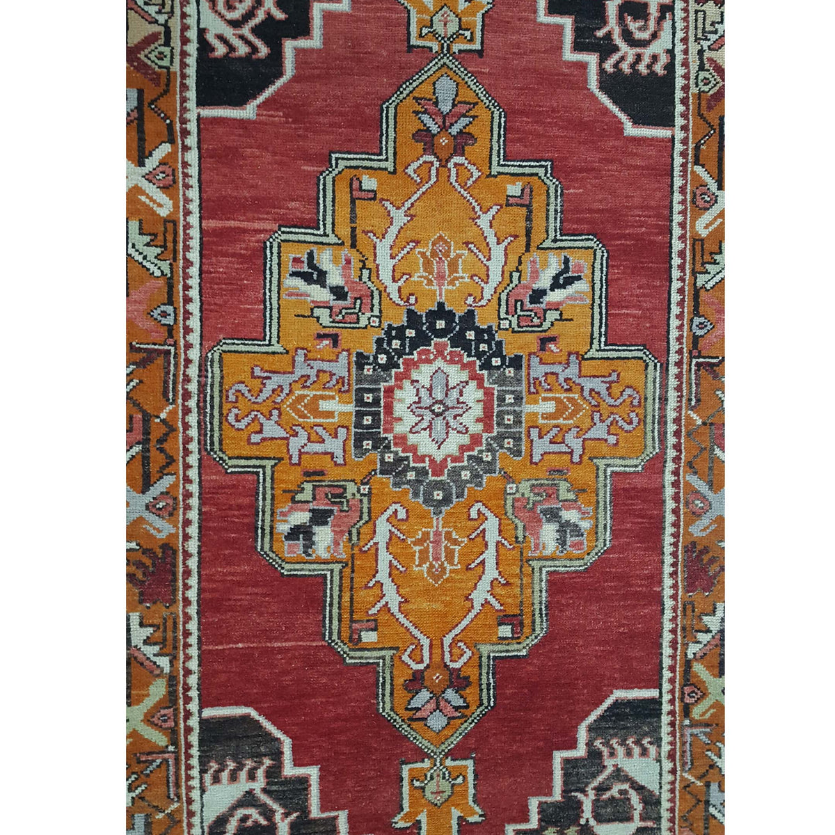 Pacific Anatolian 42013 Orange Yellow Traditional Hand Knotted Rug