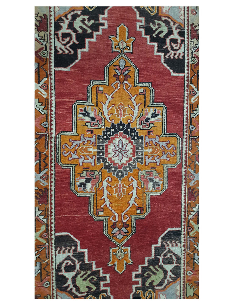 Pacific Anatolian 42013 Orange Yellow Traditional Hand Knotted Rug