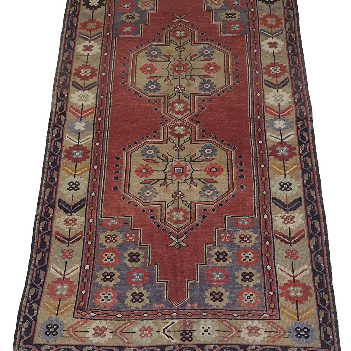 Pacific Anatolian 42016 Red Charcoal Traditional Hand Knotted Rug
